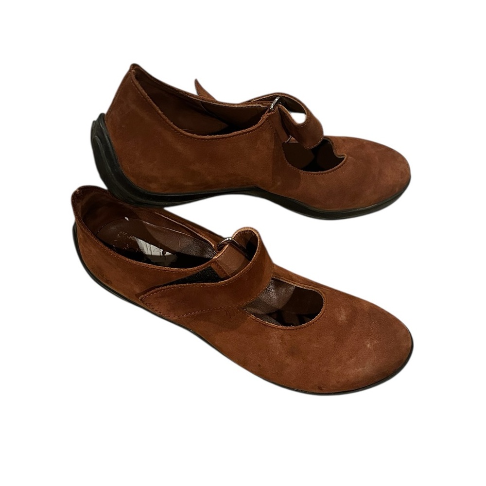 Arche LN Mary Jane Mushroomcore Goblincore Brown Suede Comfort Round Toe Shoes
